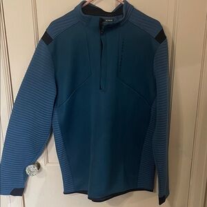 Under Armour Teal Blue Quarter-Zip Performance Jacket